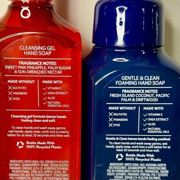 Bath & Body Works Hand Soap Pink Pineapple Sunrise & Honolulu Sun Summer Scents - Picture 5 of 5